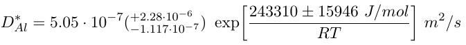 Diffusion coefficient of Al in Ni3Al