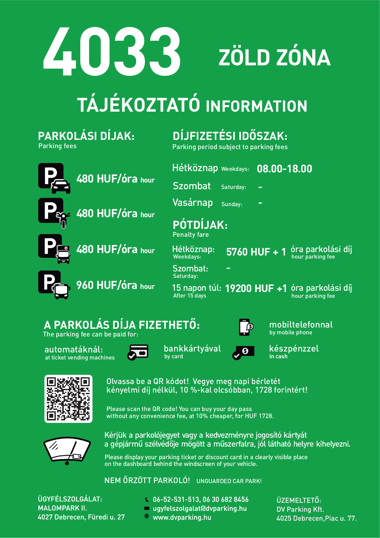 Parkolási tájékoztató